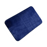 Bathroom Foam Mat - Honeycomb Emboss Coral Fleece