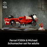 LEGO® Icons Ferrari F2004 & Michael Schumacher Model Car 11375