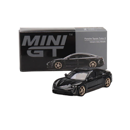 Mini GT - Porsche Taycan Turbo S Volcano Grey 1:64 Model