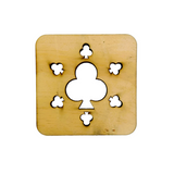 Wooden Square Clubs Coasters
