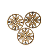 Wooden Geometric Flower Coasters