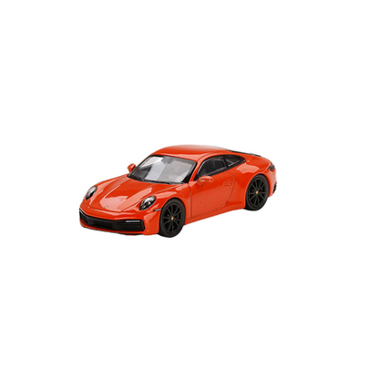 Mini GT - Porsche 911 - 992 - Carrera 4S Lava Orange 1:64 Model Model Car