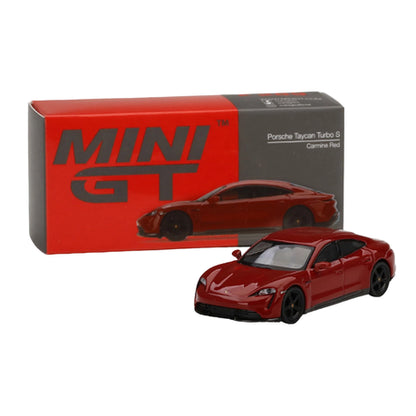 Mini GT Porsche Taycan Turbo S Carmine Red RHD 1:64 Model