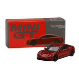 Mini GT Porsche Taycan Turbo S Carmine Red RHD 1:64 Model