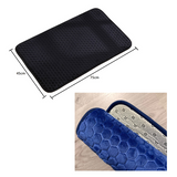 Bathroom Foam Mat - Honeycomb Emboss Coral Fleece