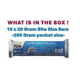 PVM Bite Size Blueberry Energy Bars - Pack of 10 x 20g