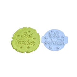 Hubbe Cookie Cutter - Best Teacher with Stars Embosser