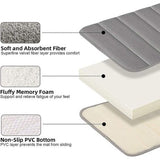 Bathroom Foam Mat - Honeycomb Emboss Coral Fleece