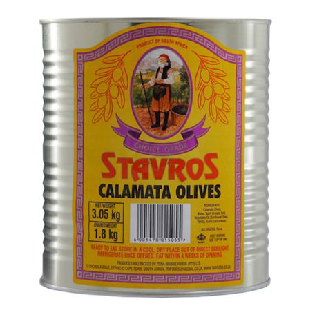 Tuna Marine Olives - Stavros Calamata 3.05kg Tin