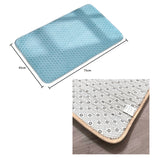 Bathroom Foam Mat - Honeycomb Emboss Coral Fleece