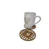 Wooden Geometric Circle Coasters