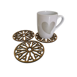 Wooden Geometric Mandala Coasters