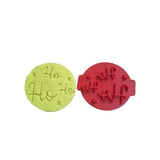 Hubbe Cookie Cutter - Ho Ho Ho with Stars Embosser