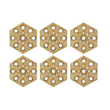 Wooden Hexagon Snowflake Coasters