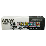 Mini GT Mercedes-Benz Actros w/ 40 Ft Container 1:64 Model