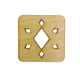 Wooden Square Diamonds Coasters