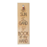 Wooden Sun Sand Book In My Hand Bookmarks