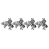 JEM Stencil - Rose Border - 162 x 42mm / 4.5 x 1.6”
