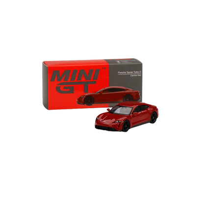 Mini GT Porsche Taycan Turbo S Carmine Red RHD 1:64 Model