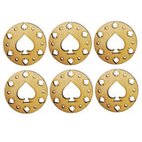 Wooden Round Spades Coasters
