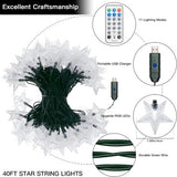 Decorative 120 LED Star String Lights - 40FT