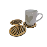 Wooden Fern Leaf Coasters