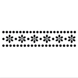 Jem Stencil - Daisy and Dots Border - 102 x 22mm / 4 x 1