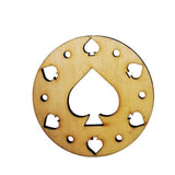 Wooden Round Spades Coasters