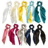 10 Piece Satin Scarf Scrunchies