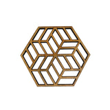 Wooden Hexagon Star Coasters
