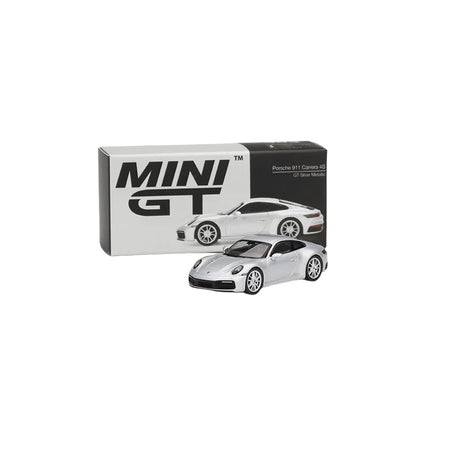 Mini GT - Porsche 911 - 992 - Carrera 4S GT Silver 1:64 Model