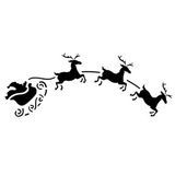 Jem Stencil - Santa Sleigh - 60 x 155mm / 2.3 x 6”