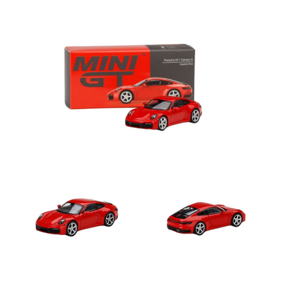 Mini GT Porsche Taycan Turbo S Carmine Red RHD 1:64 Model