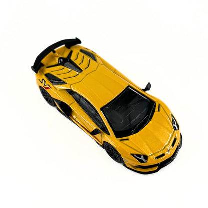 Lamborghini Aventador SVJ Yellow 1:64 Mini Gt