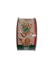 Kirkland 45.7m Wire Edged Ribbon – Gingerbread Man Themed
