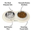 All Pets Solutions Double Bowl Pet Feeder White - XL