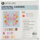 Art Studio Crystal Canvas Detailed Flower Butterfly