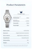OLEVS Luxury Women's Mechanical Watch Set - Silver & White Dial