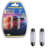 Goodyear 2 Piece C5W 12V 5W SV8.5 Automotive Halogen Bulb Set
