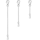 Sterling Silver 3 Piece Necklace Extenders