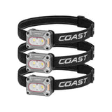 Coast Rechargeable Dual Powered Headlamps 1000 Lumens - 3 Pack