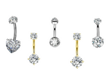 Internally Treaded Titanium Belly Ring 5 Pack - Set 2