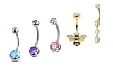 Internally Treaded Titanium Belly Ring 5 Pack - Set 10