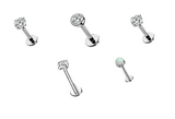 Internally Threaded Titanium Lip Piercings - 5 Piece