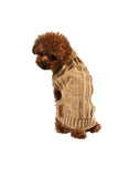 All Pet Solutions Luxury Knitted Brown Dog Jumper - Large