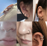 Stainless Steel Sleeper Cartilage Piercings - 3 Pairs