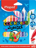 Maped 12 Piece Felt Tip Jungle Pens
