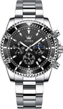 OLEVS Men's Stylish Quartz Stainless Steel Wristwatch