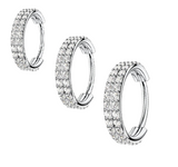 Stainless Steel 3 Piece Double Hoop Cartilage Piercings