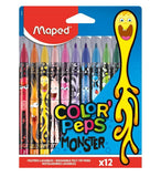 Maped 12 Piece Felt Tip Monster Pens